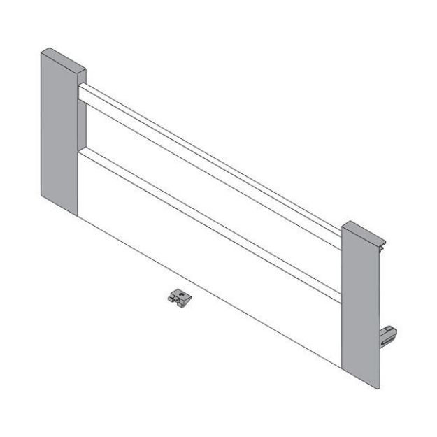 Picture of TANDEMBOX Light Grey Front Piece for Inner pull-out, Height D with Gallery, CW=800 mm, pre-mounted, for TANDEMB