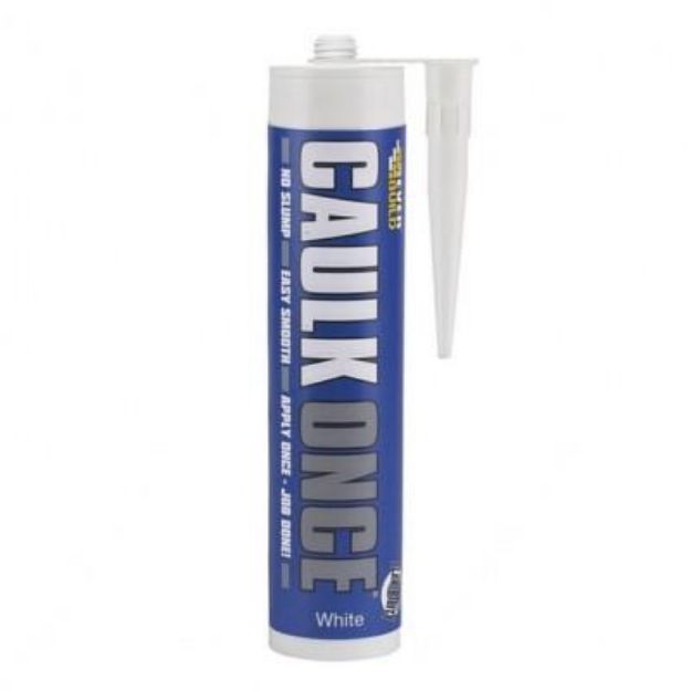 Picture of EVERBUILD CAULK ONCE PREMIUM DECORATORS CAULK WHITE CLKONCEWE3 380ml