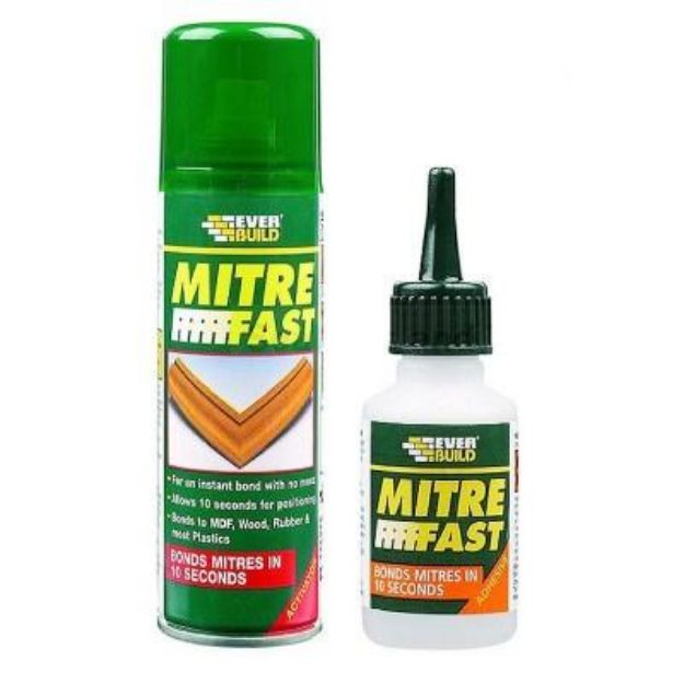 Picture of EVERBUILD MITRE FAST BONDING KIT SUPERGLUE AND ACTIVATOR STANDARD MITRE1