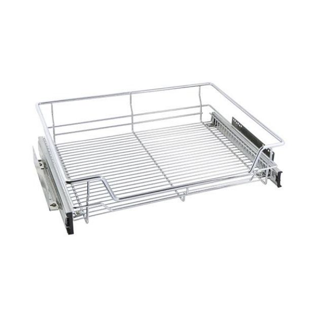 Picture of Chrome pull out wire basket for 450mm unit with runners