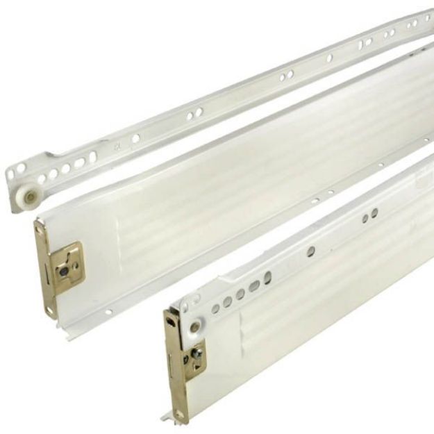 Picture of White - 450mm deep x 150mm high Metal Drawer Side