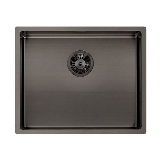 Picture of Miami Gun Metal Single Bowl Sink Overall Dem. 500x440x220