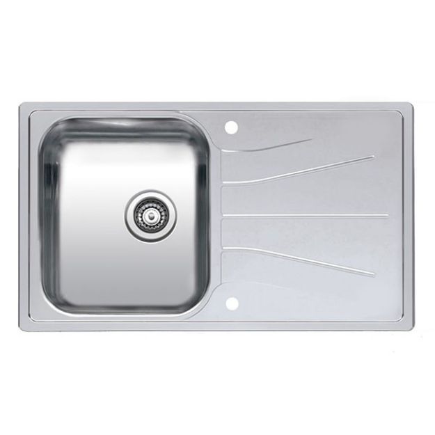 Picture of Diplomat 10 Eco Stainless Steel Single Bowl Sink Overall Dem. 860x500x160