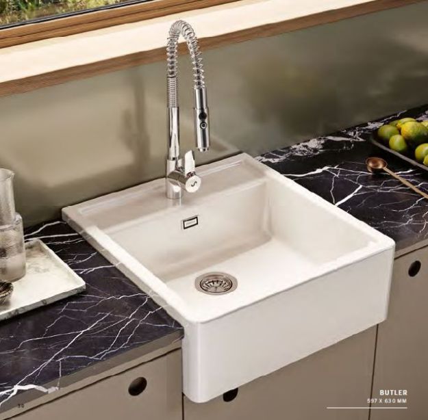 Picture of Butler White Cermic Sink 597 x 630 x 220mm (531 x 441 x 191 Internal)