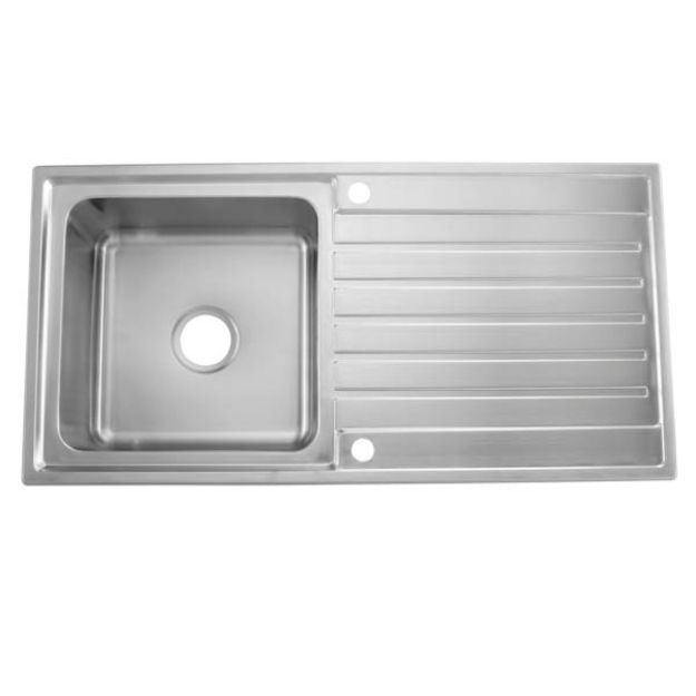 Picture of Futura 900 - Single Bowl Single Drainer Sink 1010mm x 510mm x 195mm